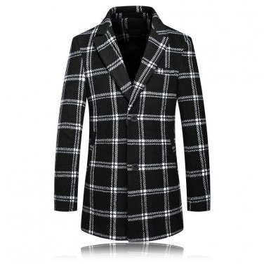 winter trench coat Men single Breasted Trench Coat Men Outerwear plaid Casual Coat Mens Jacket Windb