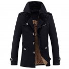 Winter Trench Coats Men Casual Thick velvet Jackets Mens Long Cotton Overcoat Windbreaker abrigo hom