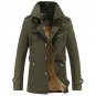 Winter Trench Coats Men Casual Thick velvet Jackets Mens Long Cotton Overcoat Windbreaker abrigo hom