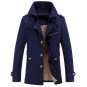 Winter Trench Coats Men Casual Thick velvet Jackets Mens Long Cotton Overcoat Windbreaker abrigo hom