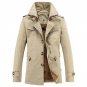 Winter Trench Coats Men Casual Thick velvet Jackets Mens Long Cotton Overcoat Windbreaker abrigo hom