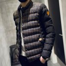 new 2016 winter cotton coat men thickness wadded jacket collar hoodies slim patchwork parkas casual 