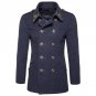 Men\'s wool coat winter middle long sections 2017woolen coats Men turn down collar Casual Fashion ca