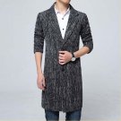 Winter Woolen Long styles coats men Lapel collar Windbreaker Single-breasted Mens overcoat Trench co