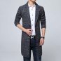 Winter Woolen Long styles coats men Lapel collar Windbreaker Single-breasted Mens overcoat Trench co