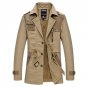 Winter Jacket Men Warm Cotton Parka Men Spliced Leather Turn-down Collar Jackets Men Thick Velvet Tr
