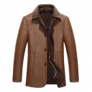 New Arrivals 2016 Winter Men\'s Casual Leather Jacket Single Breasted Men Faux Leather Jackets Faux 