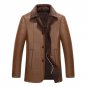 New Arrivals 2016 Winter Men\'s Casual Leather Jacket Single Breasted Men Faux Leather Jackets Faux