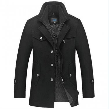 Winter Jacket Men Thickening Wool Coat Slim Fit Jackets Fashion Outerwear Warm Man Casual Jacket Ove