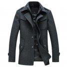 Mens Overcoat Winter Wool Coat Slim Fit Jackets Fashion Outerwear Warm Man Casual Jacket Overcoat Pe