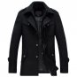 Mens Overcoat Winter Wool Coat Slim Fit Jackets Fashion Outerwear Warm Man Casual Jacket Overcoat Pe