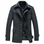 Mens Overcoat Winter Wool Coat Slim Fit Jackets Fashion Outerwear Warm Man Casual Jacket Overcoat Pe