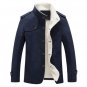 New Winter Jacket for Men Stand Collar Long Overcoat Thick Warm Wool Line Jackets Male Casual Coats