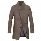 Winter Men Warm Coat Jacket Plus Size Long Wool Trench Coat Casual Fashion Male Overcoat Thick Woole