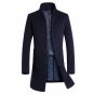 Winter Men Warm Coat Jacket Plus Size Long Wool Trench Coat Casual Fashion Male Overcoat Thick Woole
