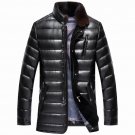 Men Winter PU Jacket New Brand Down Coat Parkas Fur Thicken Overcoat Outwear -40 Degrees Winter Coat