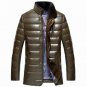Men Winter PU Jacket New Brand Down Coat Parkas Fur Thicken Overcoat Outwear -40 Degrees Winter Coat