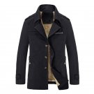 Men Casual Cotton Trench Coat Thick Velvet Warm Jackets Overcoat Winter Jacket Men Windbreaker Long 