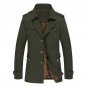 Men Casual Cotton Trench Coat Thick Velvet Warm Jackets Overcoat Winter Jacket Men Windbreaker Long