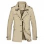 Men Casual Cotton Trench Coat Thick Velvet Warm Jackets Overcoat Winter Jacket Men Windbreaker Long