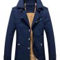 Men Casual Cotton Trench Coat Thick Velvet Warm Jackets Overcoat Winter Jacket Men Windbreaker Long