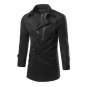 Hot Selling Winter Windbreaker Slim fit Men Jacket Single Breasted Zipper Decoration Coat Solid Col