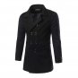 Hot Selling Winter Windbreaker Slim fit Men Jacket Single Breasted Zipper Decoration Coat Solid Col