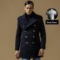 Winter Coat Men Wool Cotton Double Breasted Long Designer Jacket Thicken Mens Peacoat Size M-3XL A08