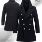 Winter Coat Men Wool Cotton Double Breasted Long Designer Jacket Thicken Mens Peacoat Size M-3XL A08