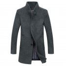 Men\'s wool coat winter long sections thick woolen coats Men Stand collar Casual Fashion casaco masc