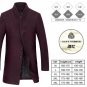 Winter Men\'s Trench Coats England Style Slim Thicken Wool Coats Single Breasted Cashmere Warm Long 