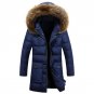 Men\'s Clothing Winter Casual Solid Color Detachable Hooded Long Down Jackets and Coats Warm Down Ja