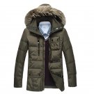 New 2016 winter duck coat men thickness jacket fur collar hoodies slim parkas casual warm snow overc