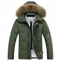 Winter Casual Canada Mens fur collar coat army green outwear coats man jacket ropa hombre winter jac