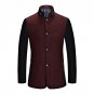 New Fashion Patchwork Stand Collar Abrigos Hombres Invierno Thick Quality Mens Coat Winter Wool