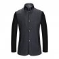 New Fashion Patchwork Stand Collar Abrigos Hombres Invierno Thick Quality Mens Coat Winter Wool