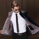 Men Fashion Leather Down Coats Winter Mens Solid 90% white Duck Down Jacket Fur Trim Overcoat Clothi
