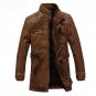 Winter Leather Jacket Men Thick Velvet Warm Motorcycle Jackets jaqueta de couro masculino Men\'s Cas