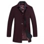 Winter Jackets Men 2017 Fashion Single Breasted Fit Long Coat Autumn Windproof Woolen Trench Coats B