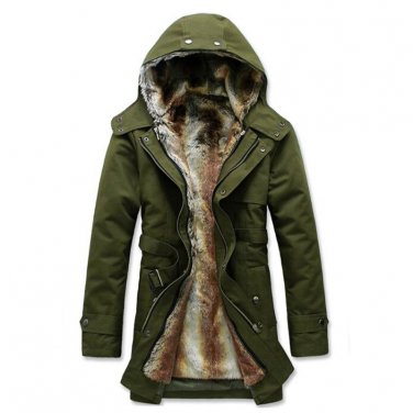 Winter Overcoat Men Long Thick Velvet Warm Trench Coat Chaqueta Hombre Men\'s Cotton Windbreaker Coa