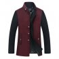 Winter New Stand Collar Medium Long Wool Cashmere Overcoat Single Breasted Thick Warm Wool Coat For