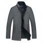 Winter New Stand Collar Medium Long Wool Cashmere Overcoat Single Breasted Thick Warm Wool Coat For