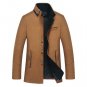 Winter New Stand Collar Medium Long Wool Cashmere Overcoat Single Breasted Thick Warm Wool Coat For