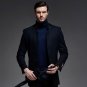 Men Black blue Casual Peacoat Jacket Size M-3xl 2017 Fashion stand Collar Winter Wool Coat Men