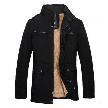 Winter Jacket Men Warm Velvet Coat Men Thicken Cotton Overcoat Bomber Jacket Men Fashion Windbreaker