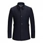 New Arrival Elegant Stand Collar Wollen Colbert Voor Heren High Quality Single Breasted Men Classic