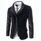 New Dress Fashion 2015 New Winter Men\'s Suits Dust Coat Men Slim Fit Solid Wool Male Overcoat Men\'
