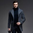 HOT new brand long men\'s trench coat zipper winter overcoats Plus size men wool coat winter windpro