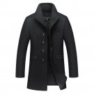 2016 Winter New Slim Long Men Woolen Coat Good Quality Turn Down Collar Mens Winter Jackets And Coat