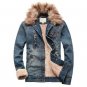 Winter New Arrival Denim Jacket With Fur For Men Slim Super Warm With Velet Lining Winter Jacket